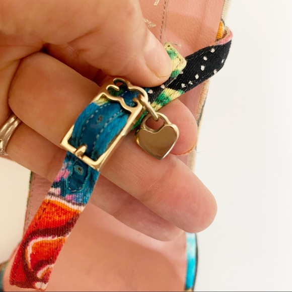 ESCADA- Colorful Strappy Heels Size 39/ US 9 - Picture 4 of 9